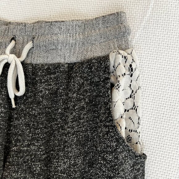 Empyre Y2K Joggers Grey Lounge Pants Sweats Drawstrings Lace Accents Small - Picture 3 of 9